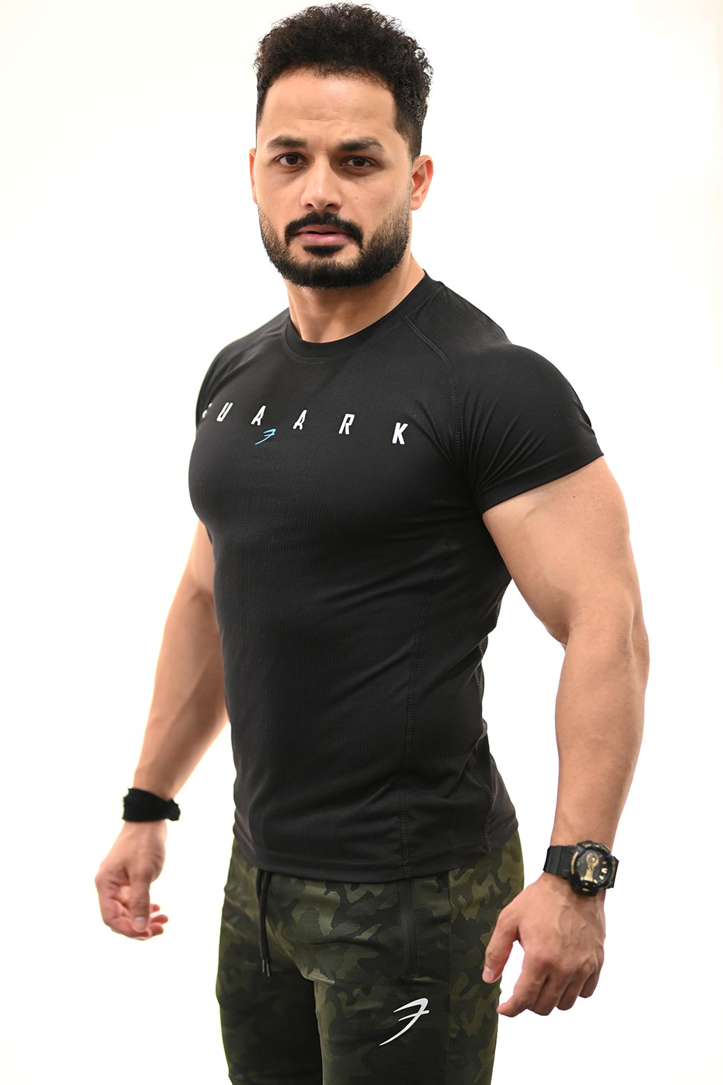 Checks T-shirt Black