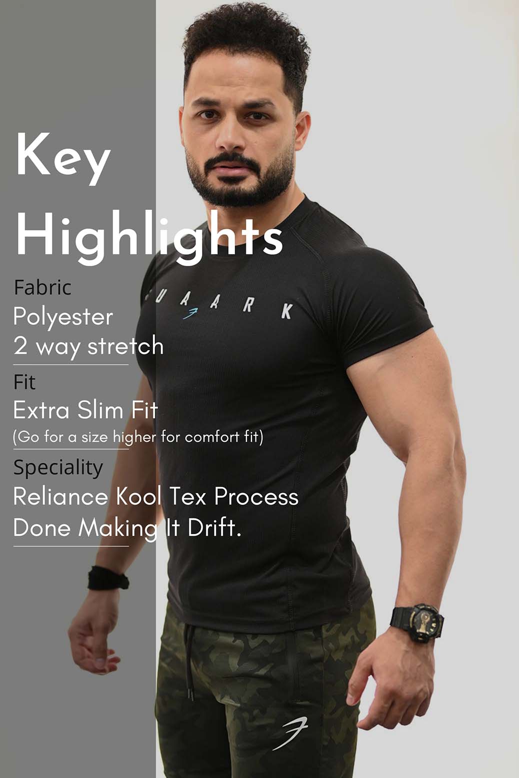 Checks T-shirt Black