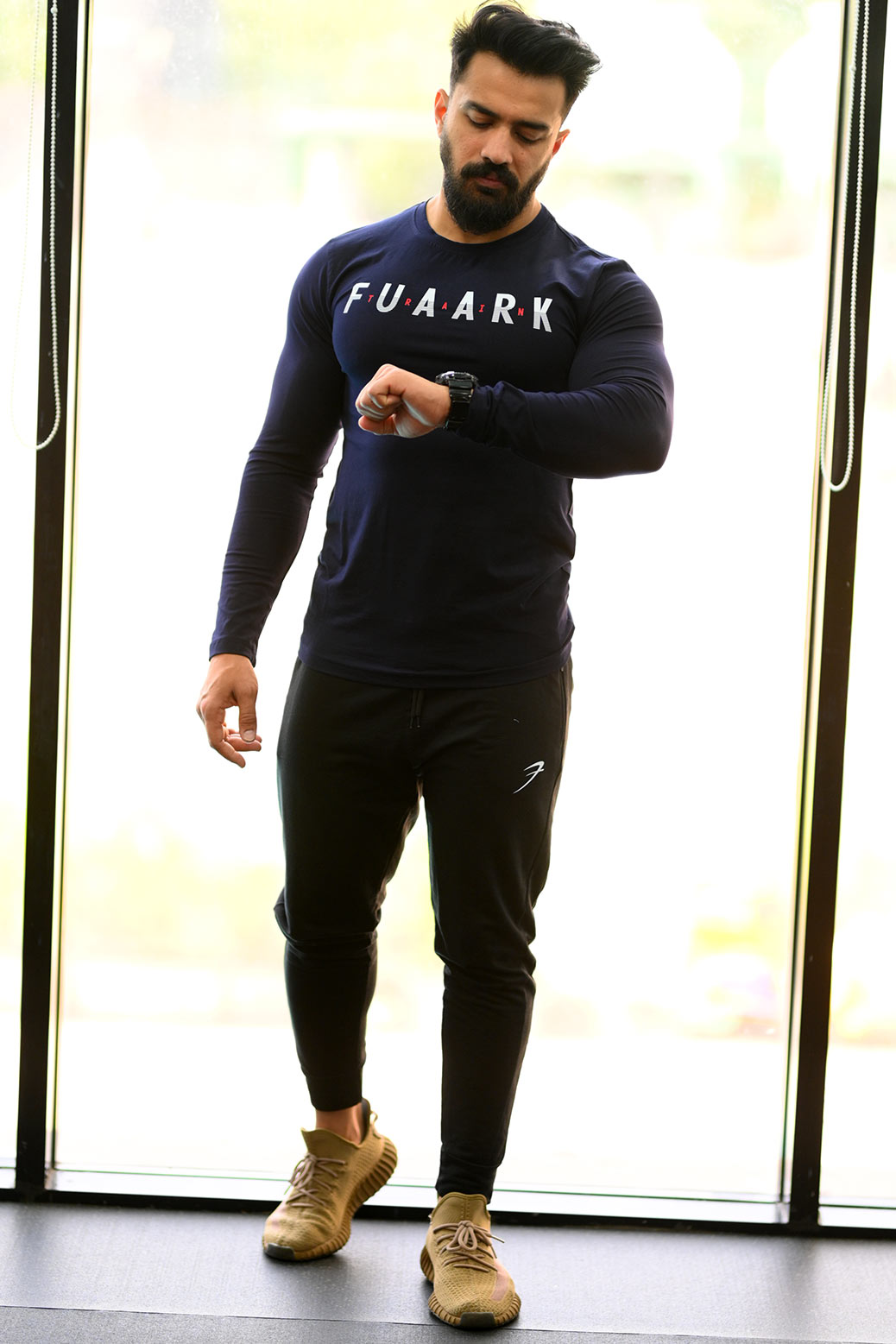 Peak Fullsleeves T-shirt Navy