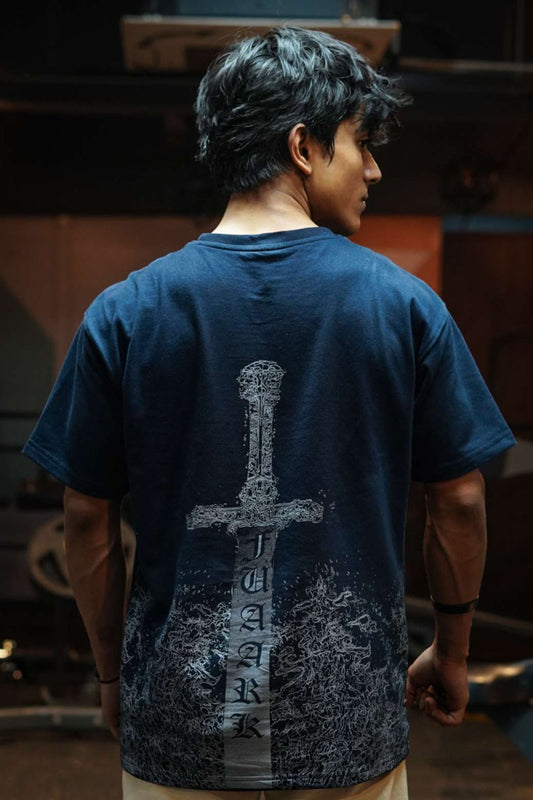 Sword Oversized T-shirt Navy