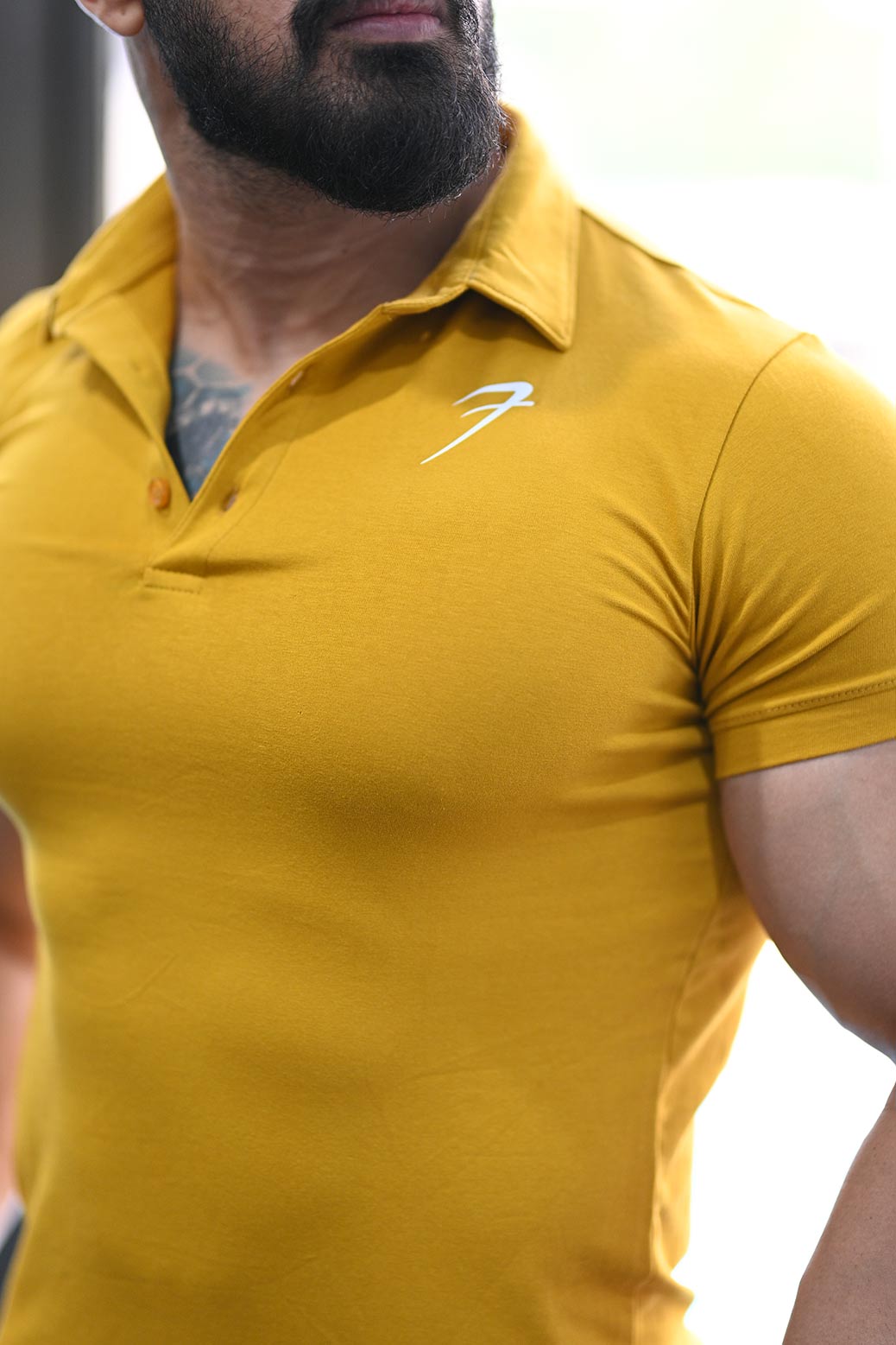 Polo T-shirt Mustard