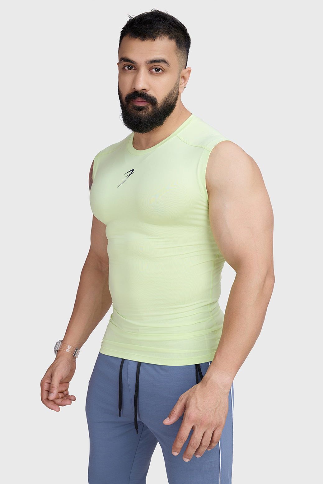 Compression Sleeveless Tank Lime
