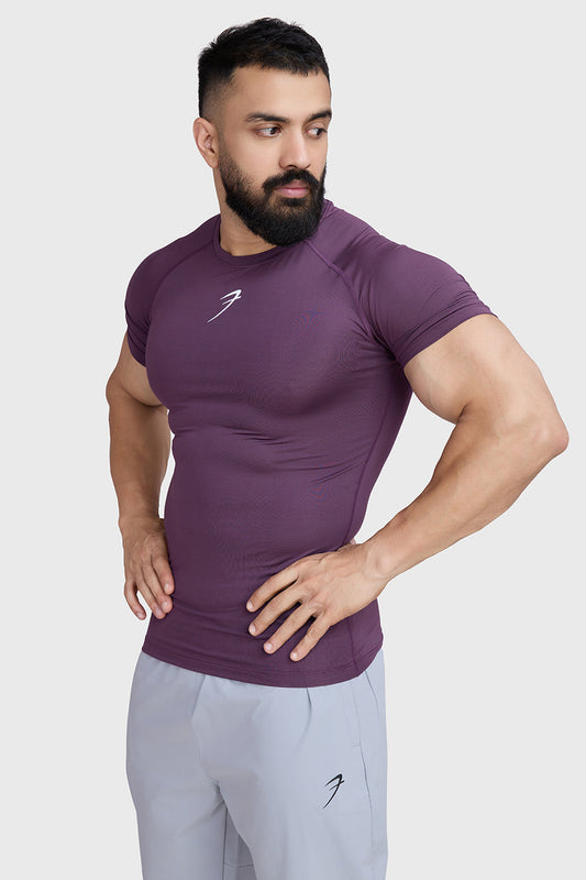 Compression T-shirt Plum