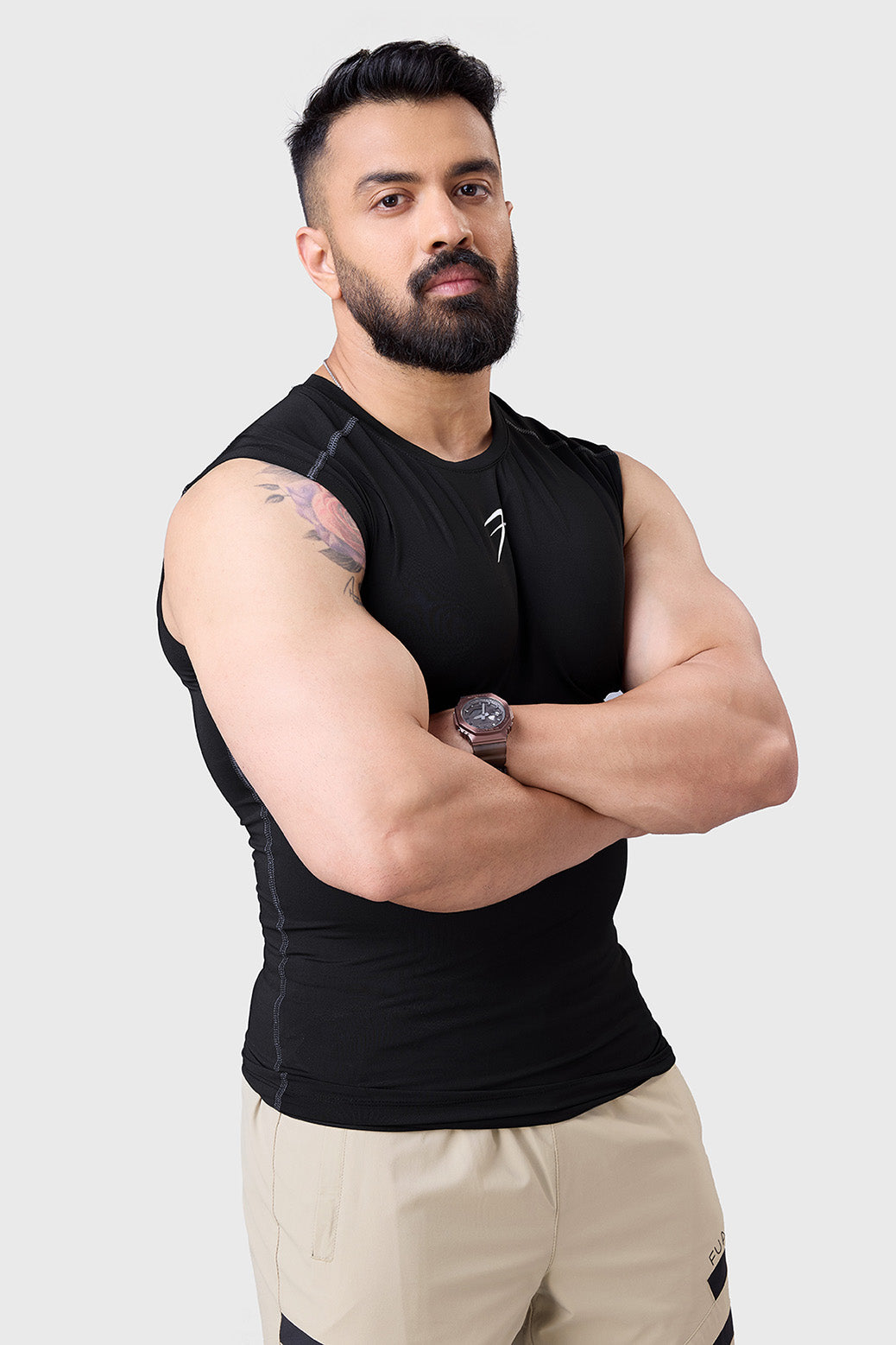 Compression Sleeveless Tank Black