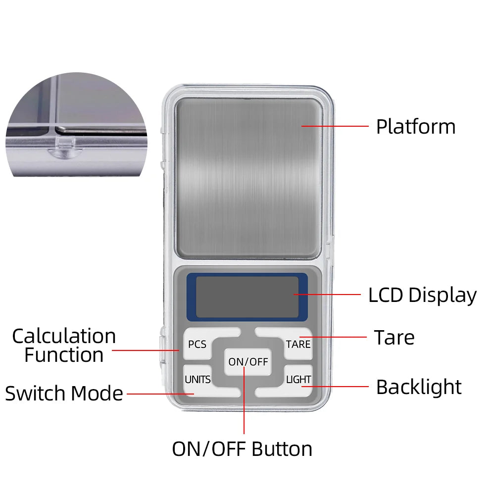High Precision Digital Pocket Scale (6 sizes available)