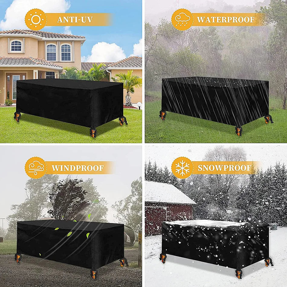 Heavy-Duty Outdoor Garden Furniture Cover – Waterproof, Windproof, Anti-UV Protection (various sizes available)