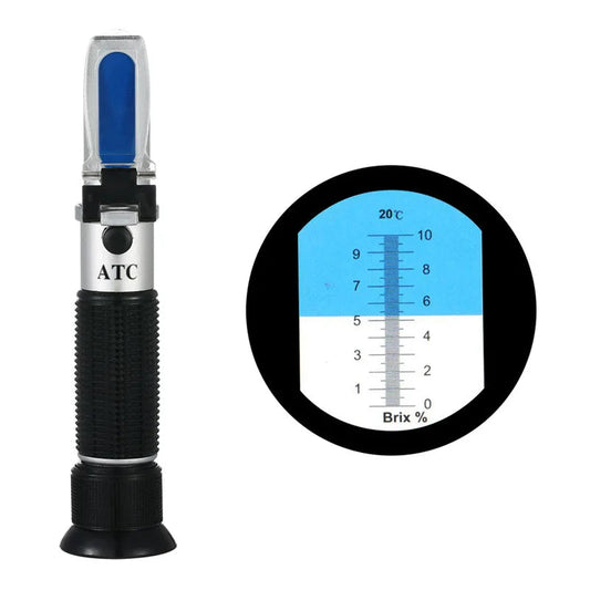 Handheld ATC Sugar Refractometer – 0–10% Brix Sugar Content Tester (3 types available)