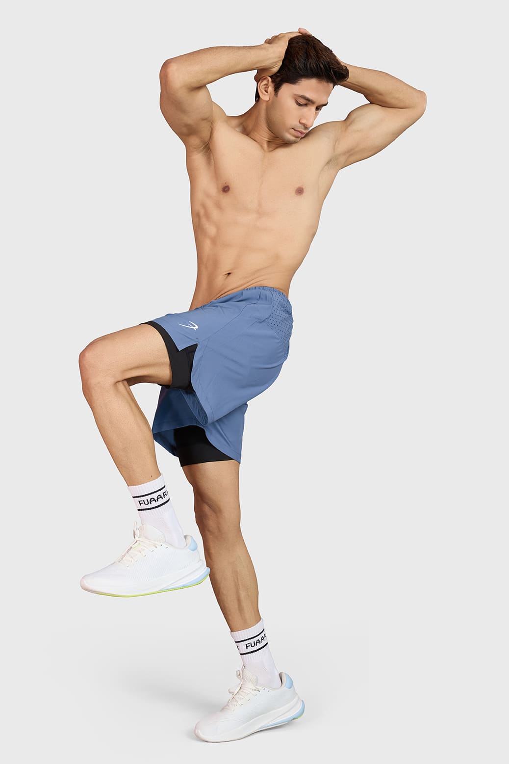 Hyper 5" Running  Shorts Light Grey