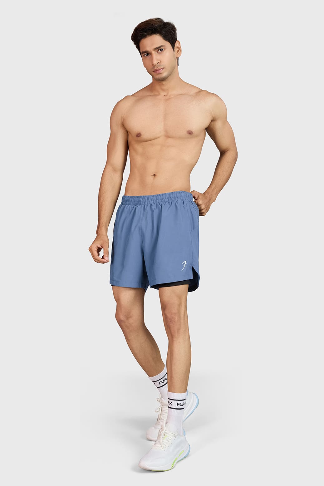 Hyper 5" Running  Shorts Light Grey