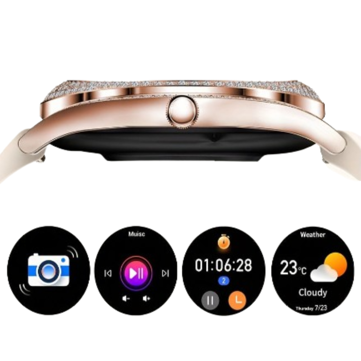 LIGE Women's Smartwatch – 3.25cm AMOLED Fitness Tracker with 100+ Sports Modes (3 colours available)