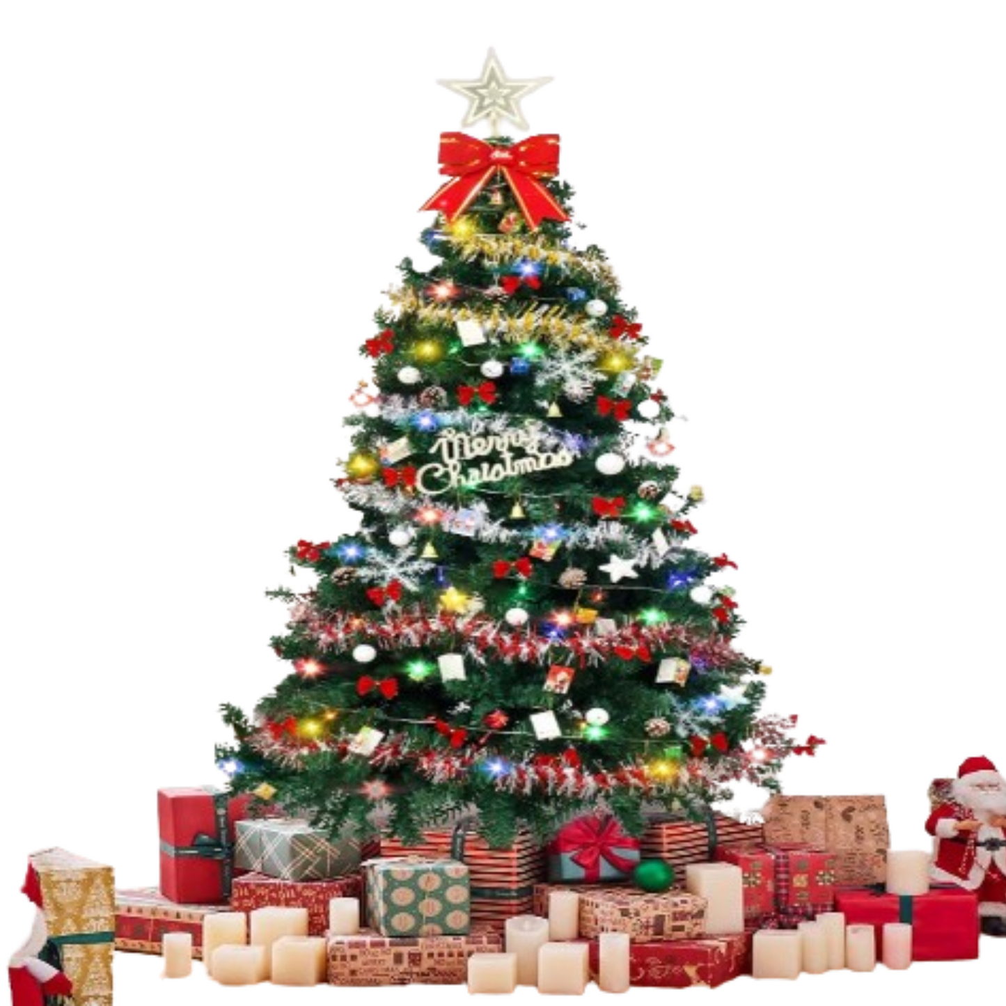 Large Christmas Tree (1.5/1.8/2.1M) with 4M 30-LED Colourful Lights