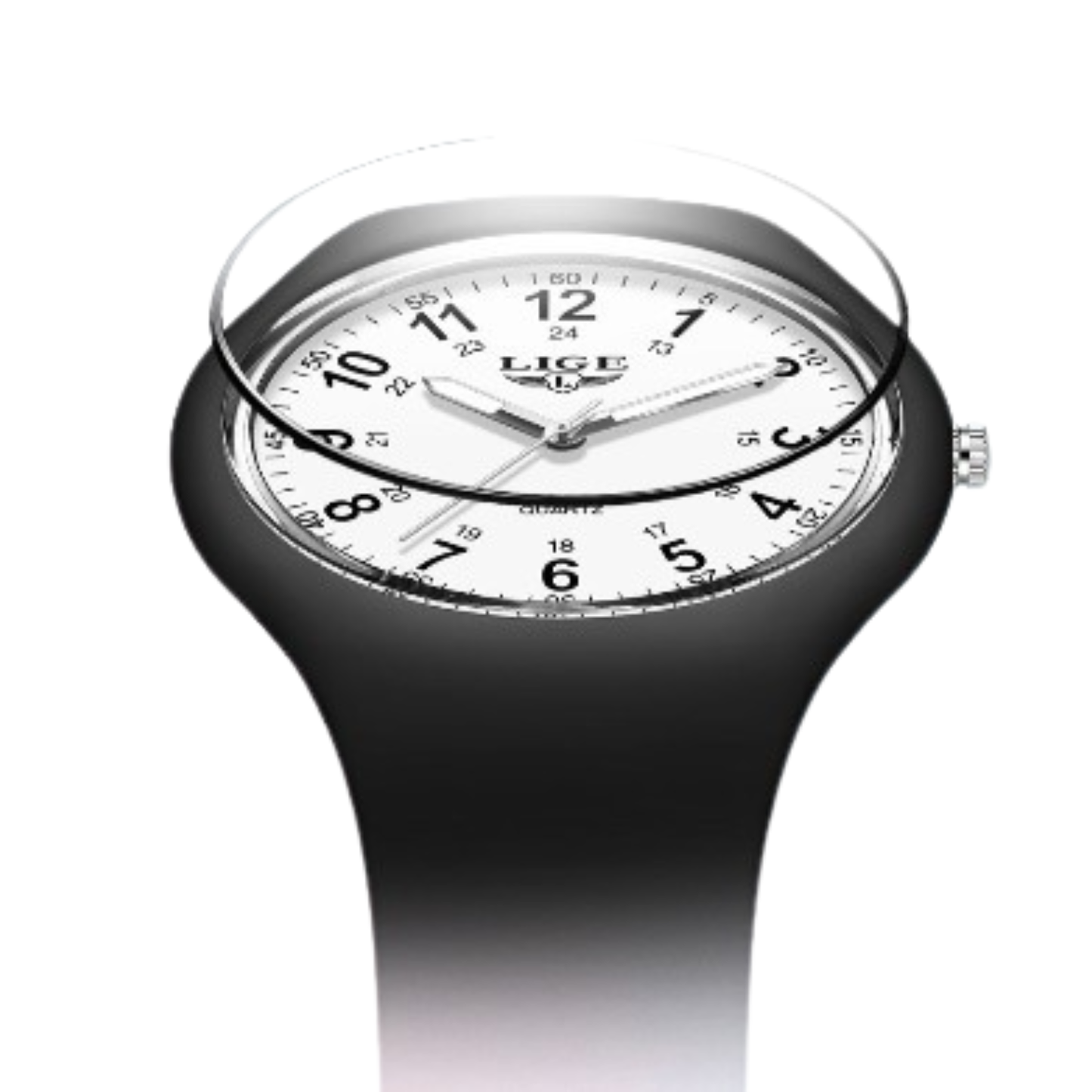 LIGE Minimalist Silicone Quartz Watch – Unisex Design (Available in Multiple Colour Combinations)