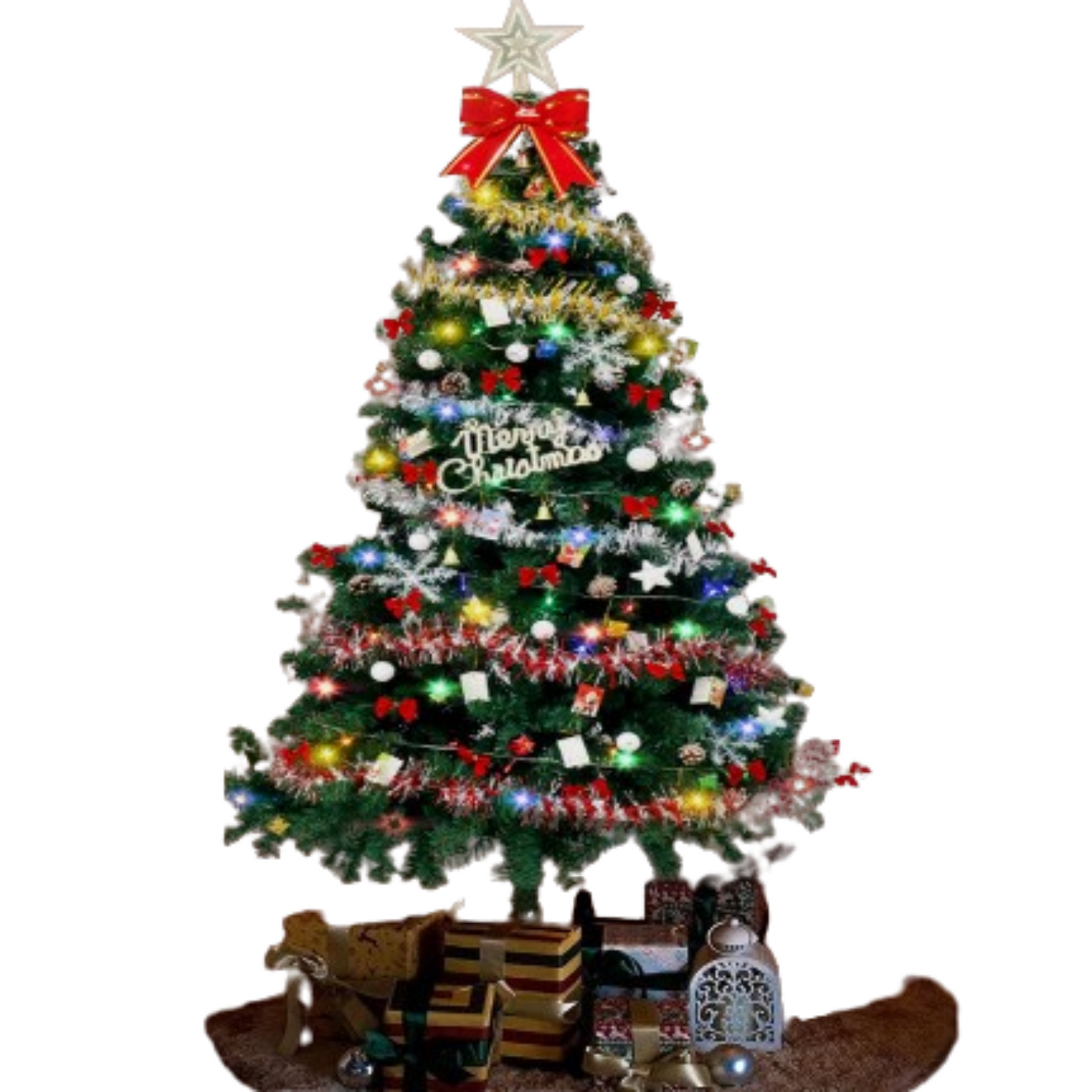 Large Christmas Tree (1.5/1.8/2.1M) with 4M 30-LED Colourful Lights