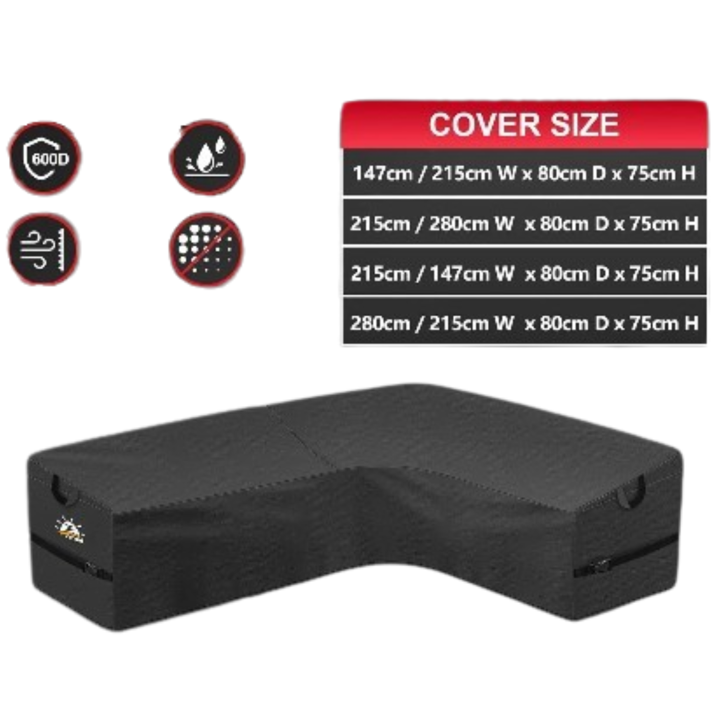 L-Shaped Garden Furniture Cover – Heavy-Duty