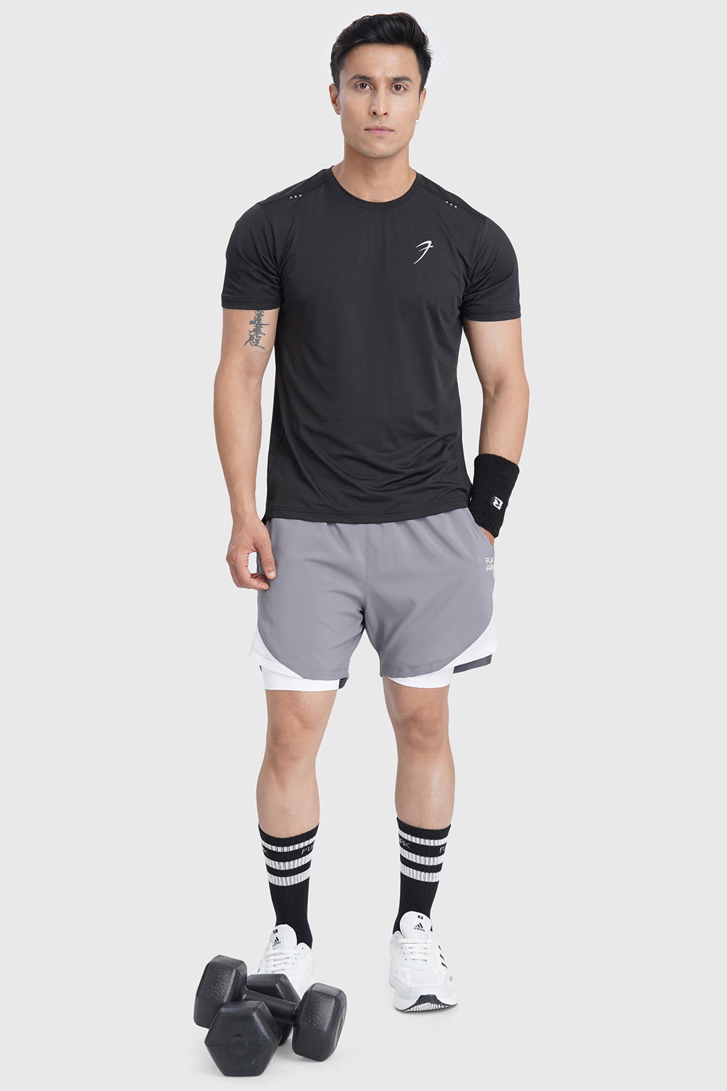 Laser Cut Running T-shirt Black