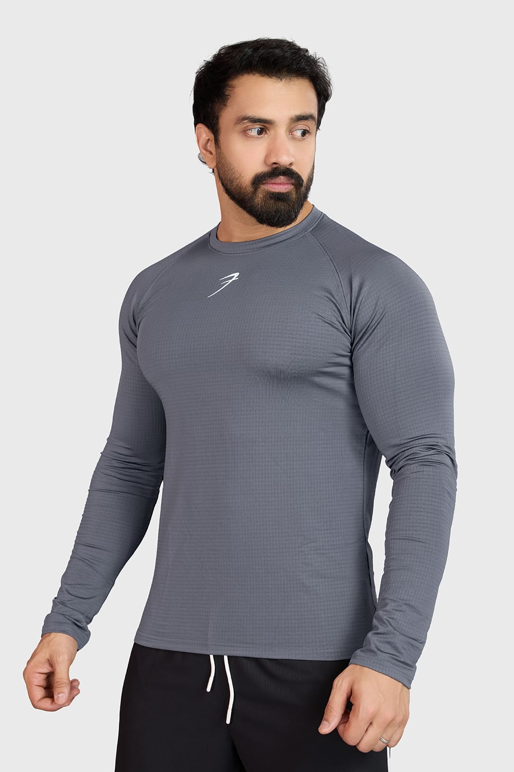 Midnight Fullsleeves T-shirt Light Grey