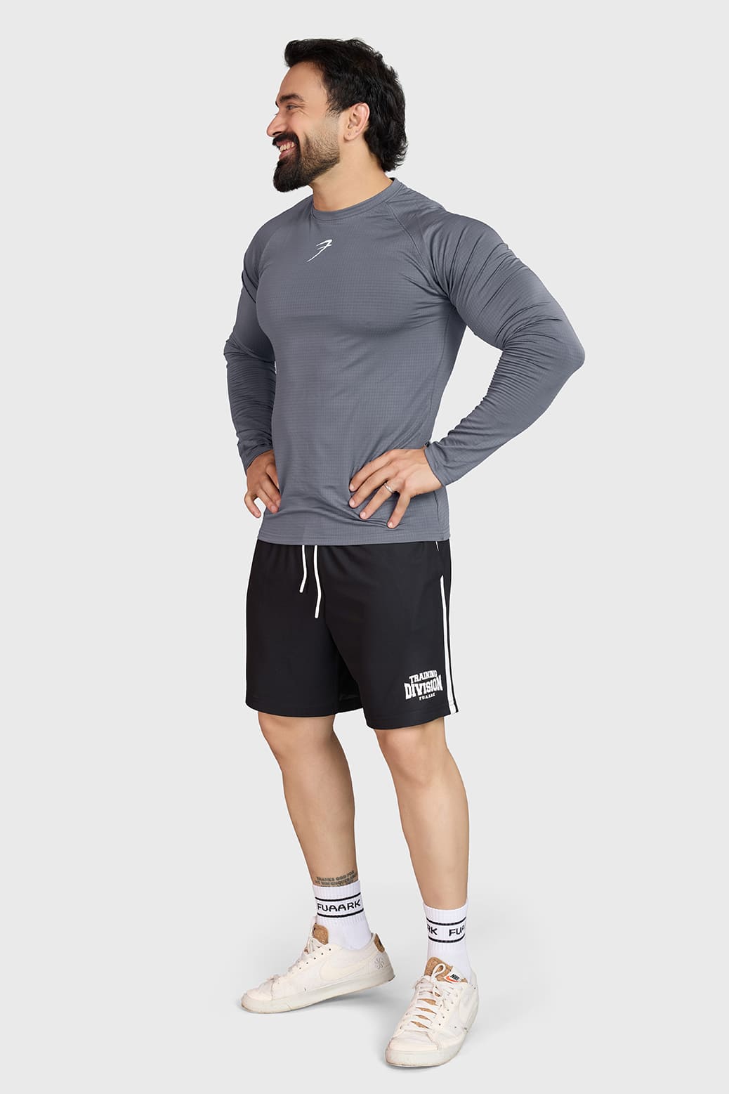 Midnight Fullsleeves T-shirt Light Grey