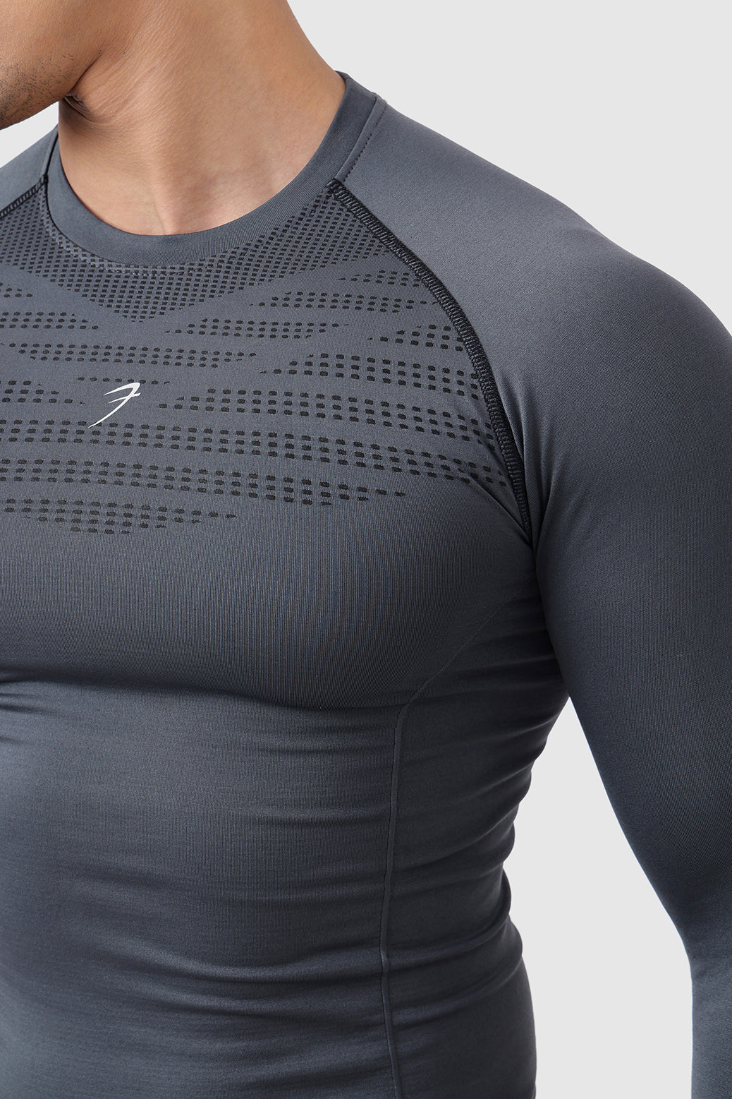 Power Seamless Fullsleeves T-shirt Charcoal