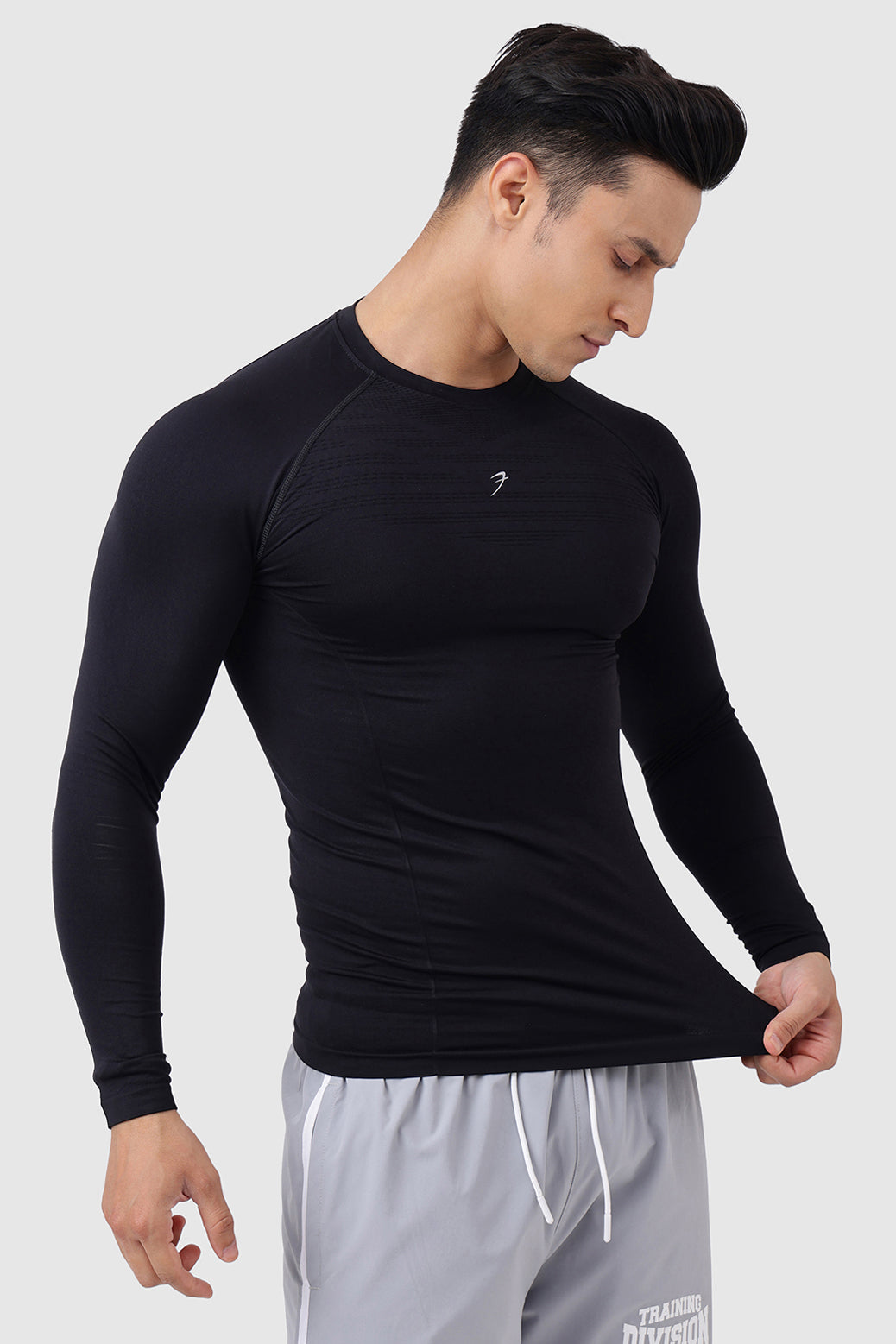 Power Seamless Fullsleeves T-shirt Black