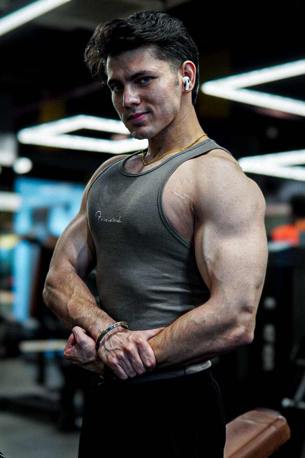 Ribbed Tank Warm Beige