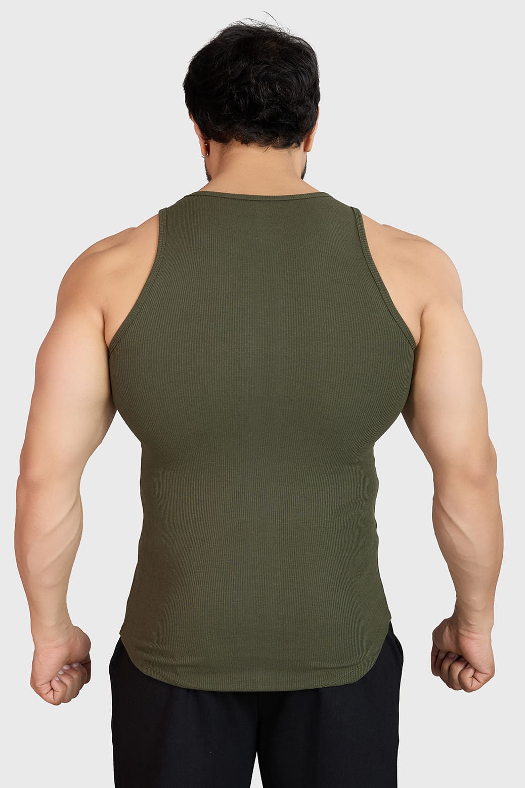 Ribbed Tank Olive