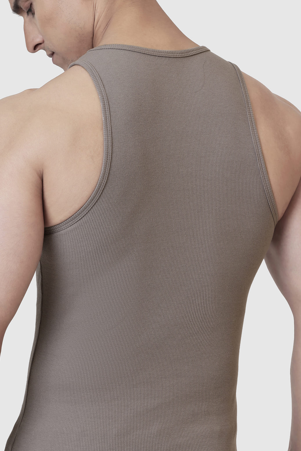 Ribbed Tank Warm Beige