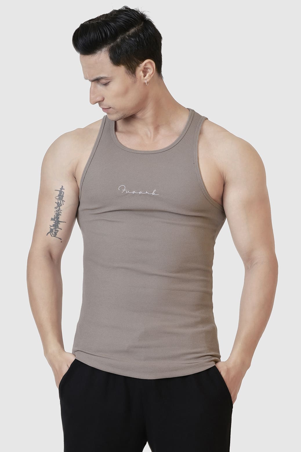 Ribbed Tank Warm Beige