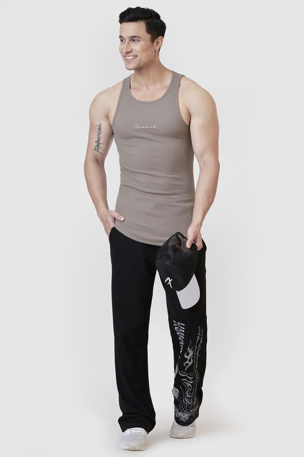 Ribbed Tank Warm Beige