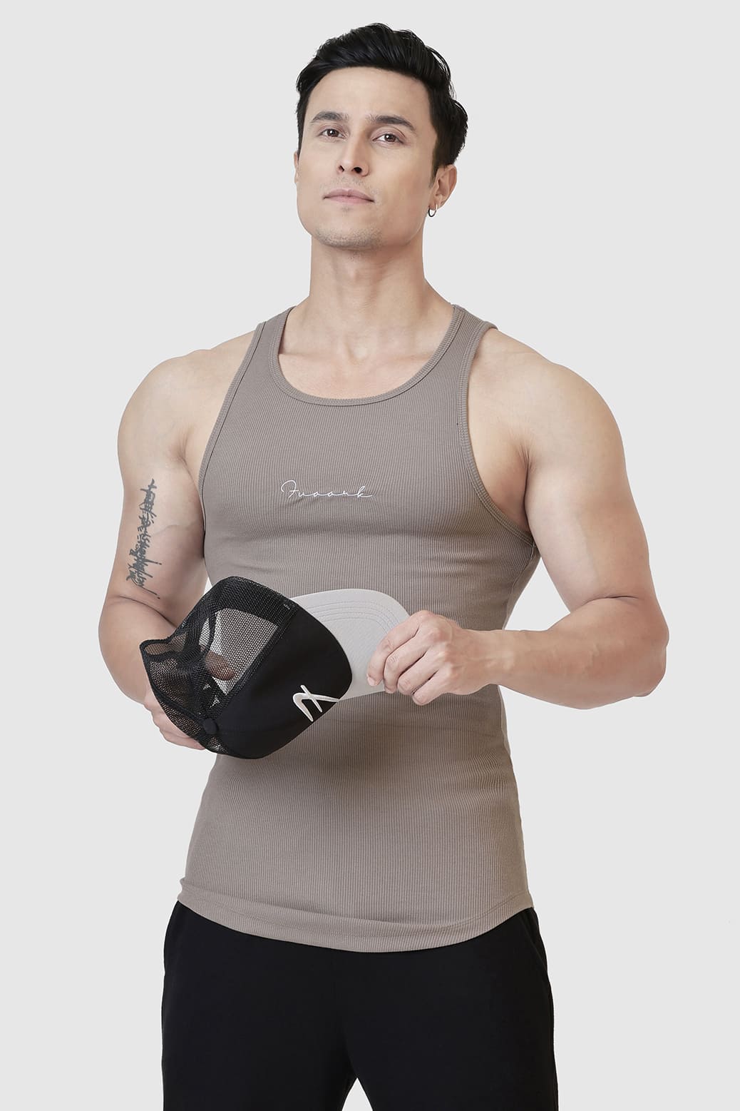 Ribbed Tank Warm Beige