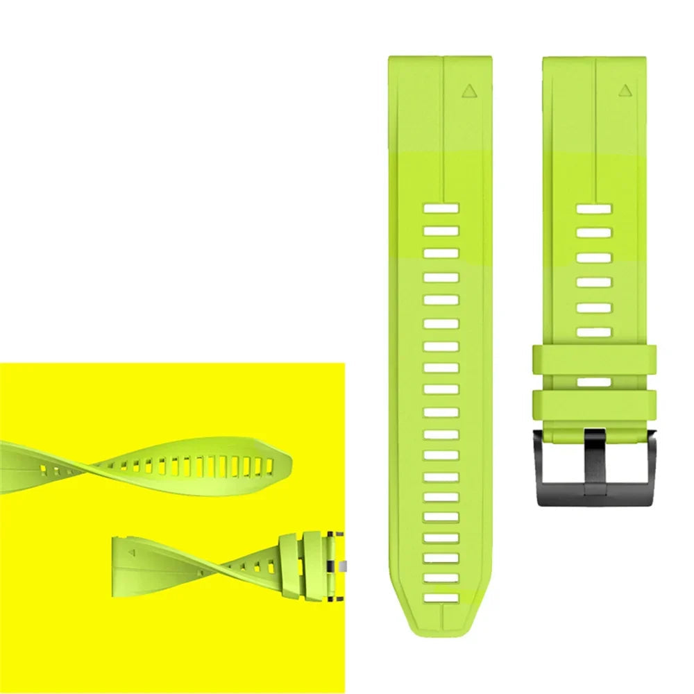 Quickfit Silicone Strap for the Garmin Watch Series (available of various range of models and 46 colours)