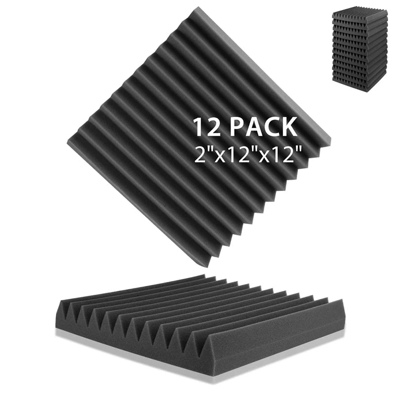 Soundproofing Foam Panels (12-Pack) (8 colours available)