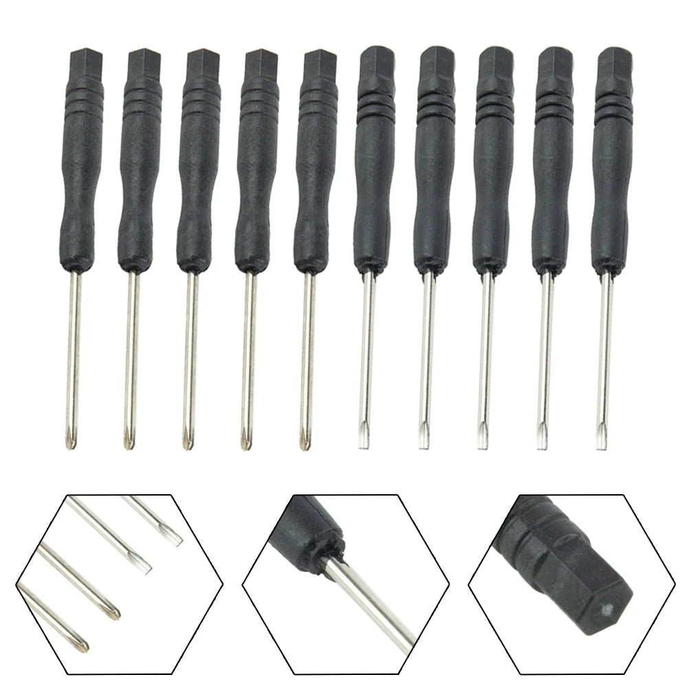 Mini Slotted & Cross Screwdriver Set – 3,22"  / 2mm (10Pcs)