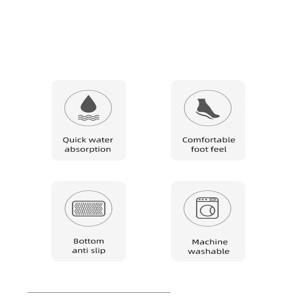 Bathroom Velvet Anti-slip Mat (different colours & sizes available)