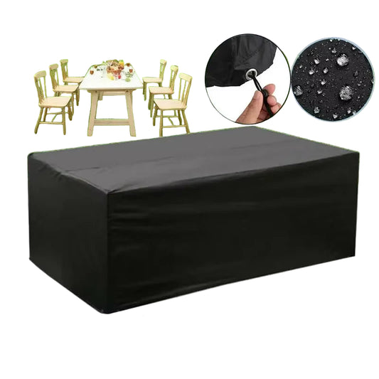 210D Oxford Waterproof Garden Table Cover – UV & Windproof (different sizes available)