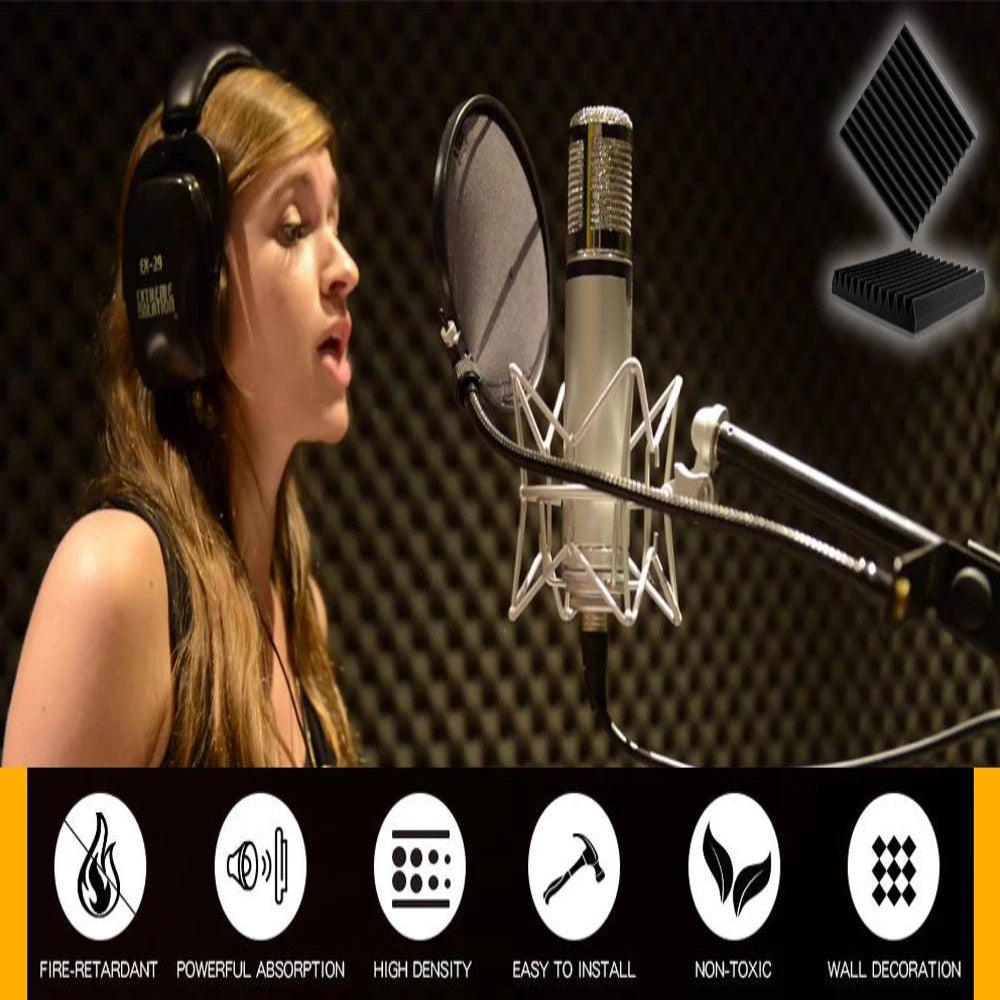 Soundproofing Foam Panels (12-Pack) (8 colours available)