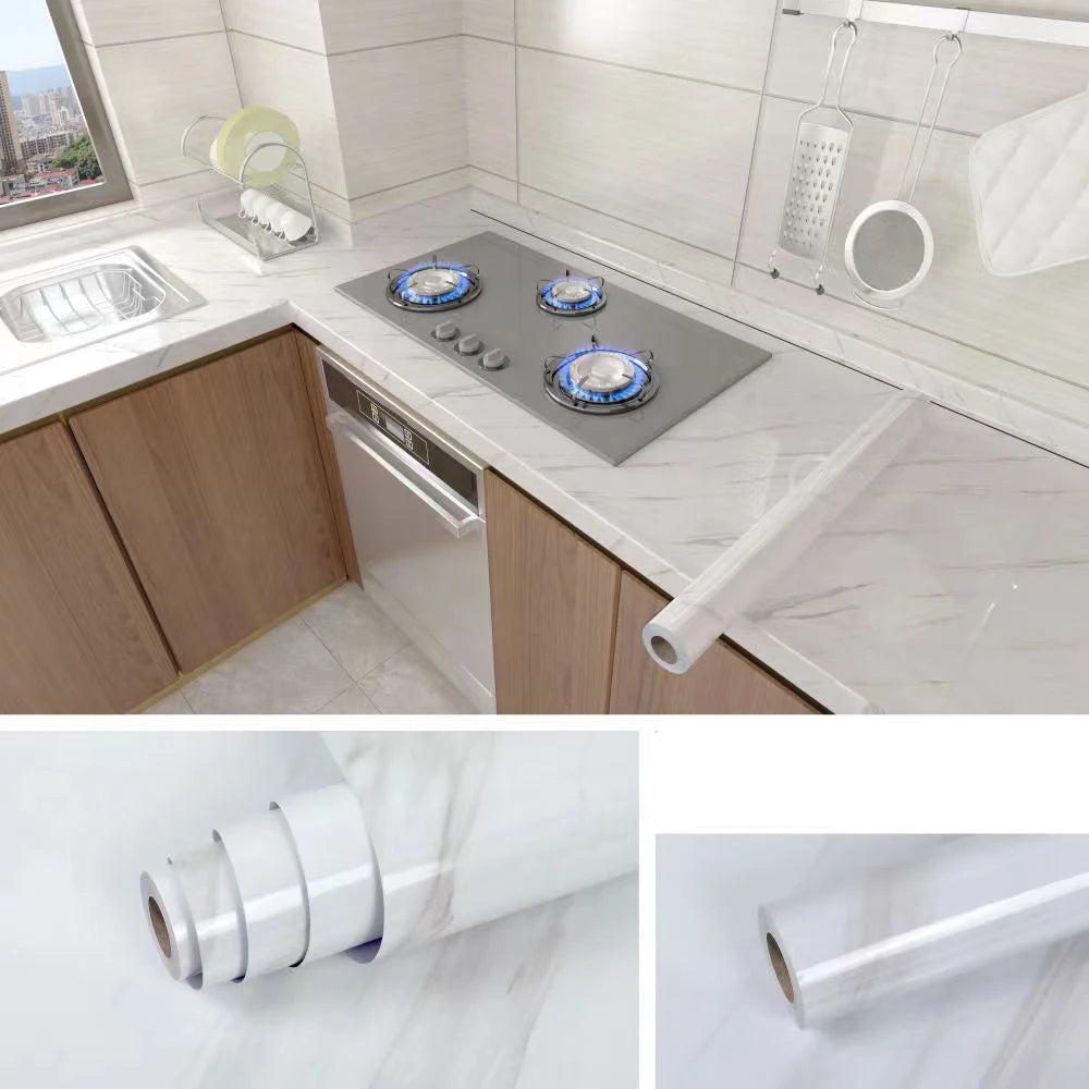 Marble Waterproof & Oil-Proof Wall Paper (40cm) (12 designs available)