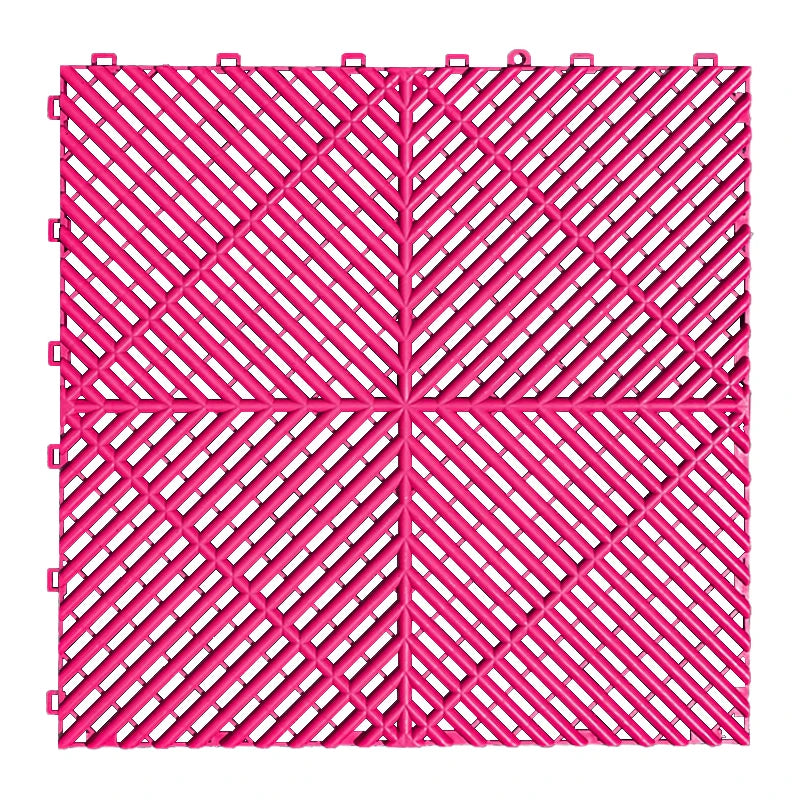 Interlocking Plastic Garage Flooring Tiles (Pack of 25 Tiles)