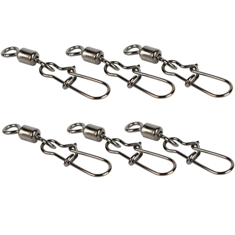 Stainless Steel Fishing Swivel Snaps – 50/100/200pcs