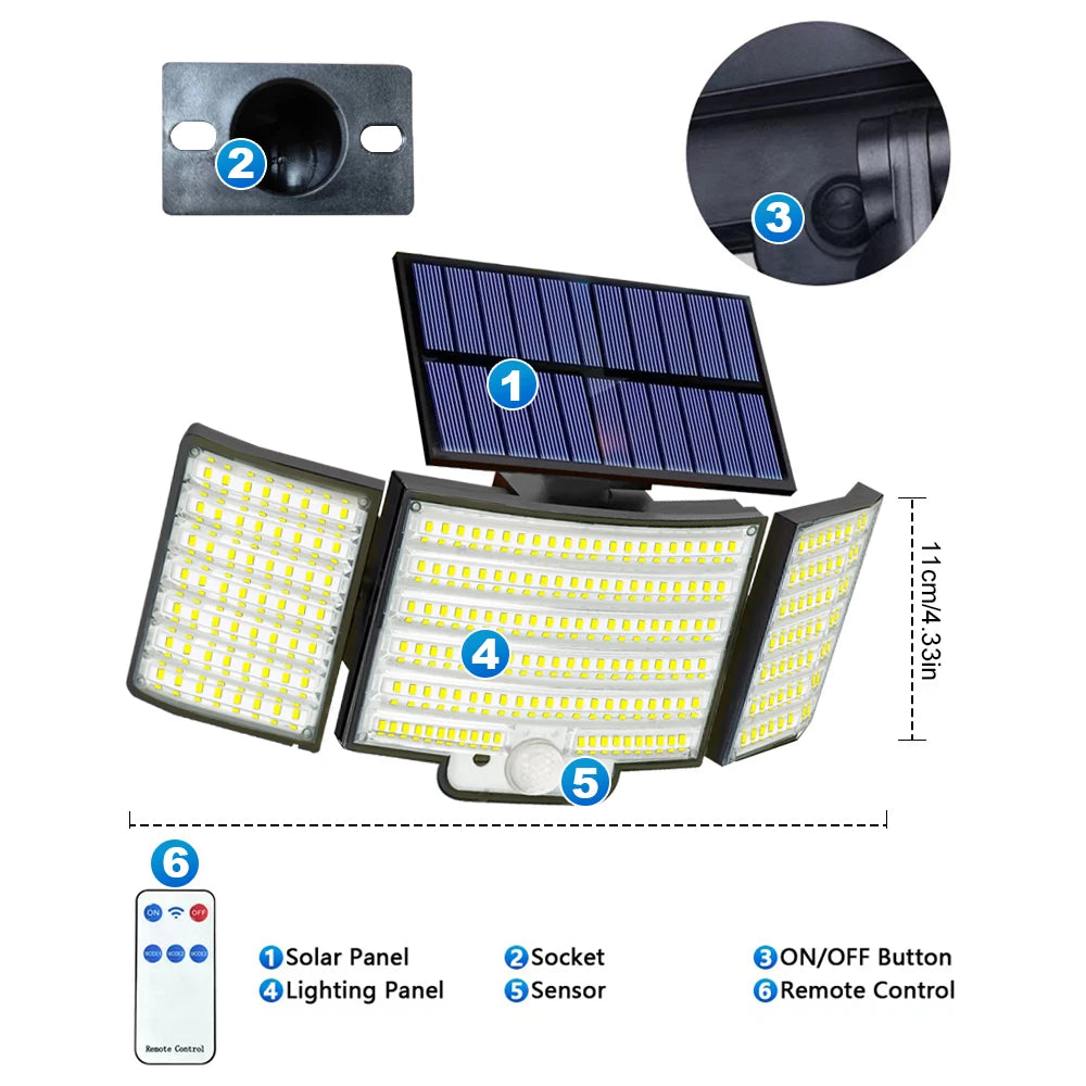 Solar Security Light – Motion Sensor (Waterproof)