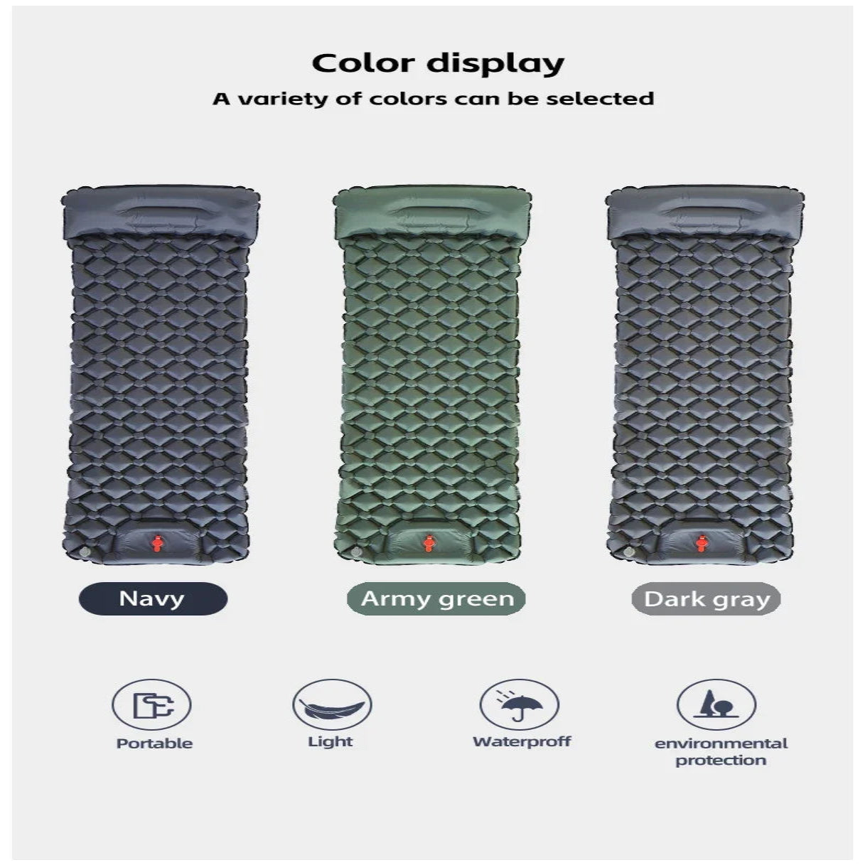 Inflatable Camping Mat with Pillow – Self-Inflating Mattress