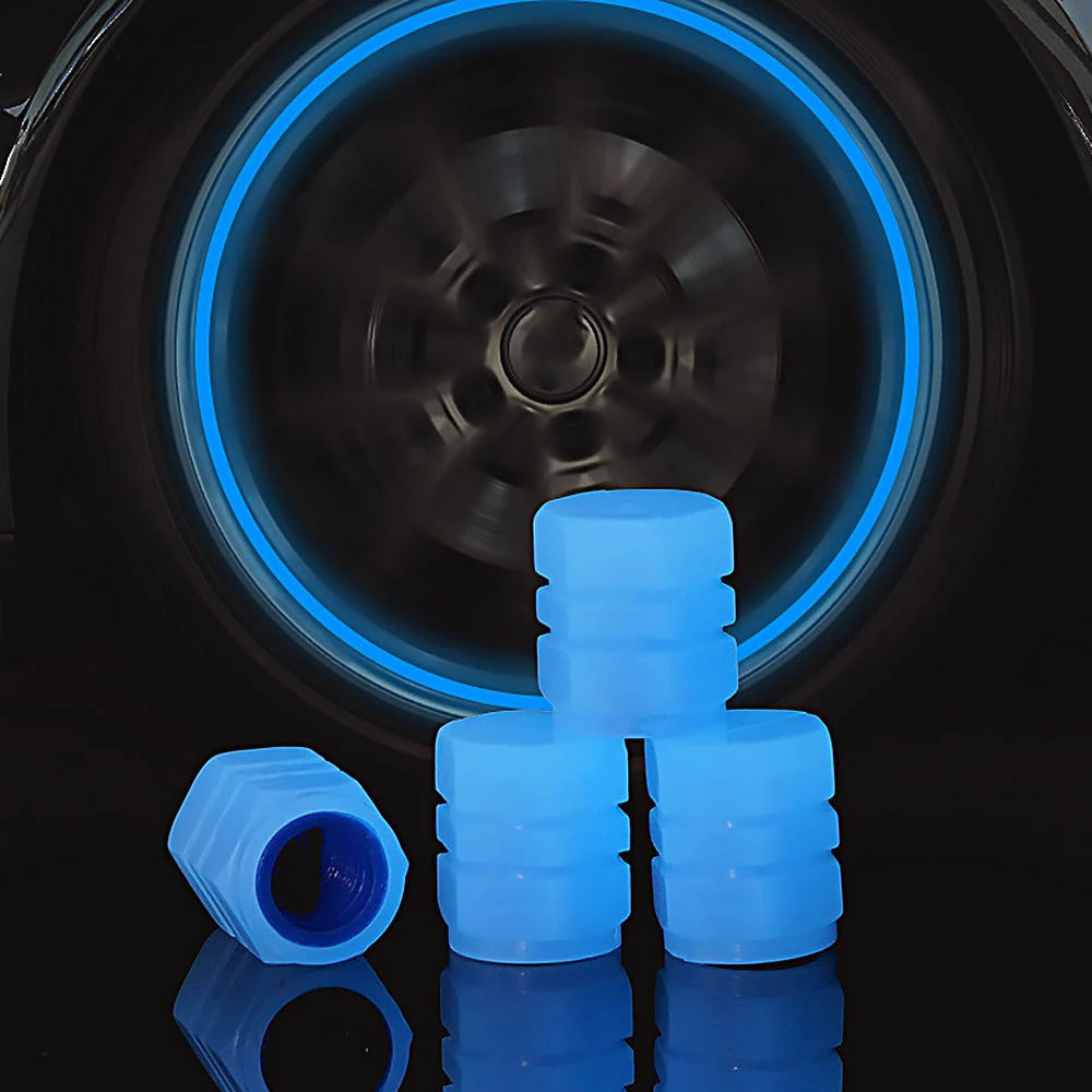 Luminous Fluorescent Tire Valve Caps