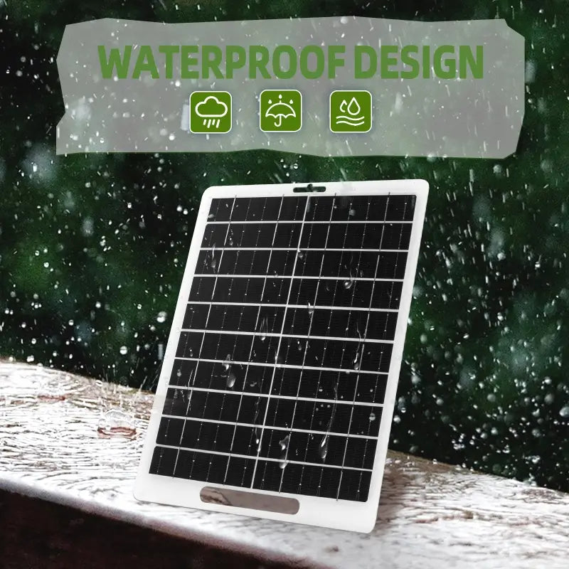 Solar Panel 10W With USB Waterproof Outdoor Hiking And Camping Portable Battery Mobile Phone Charging Bank Charging