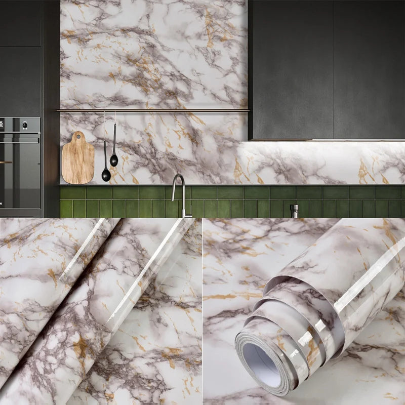 Marble Waterproof & Oil-Proof Wall Paper (40cm) (12 designs available)