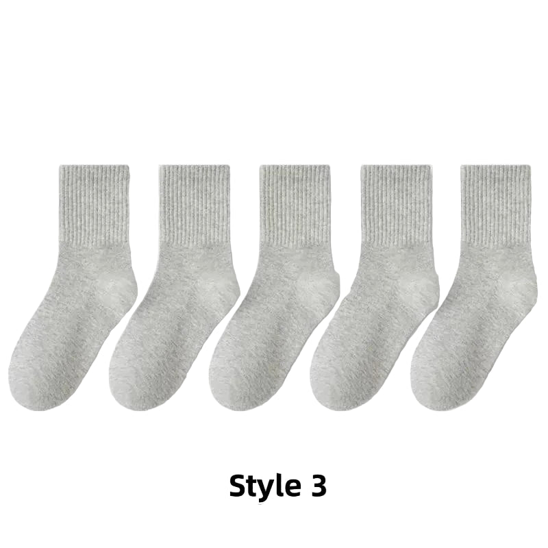 Cotton Sport Socks – 5 Pairs (Ages 3–13) (5 colours available)