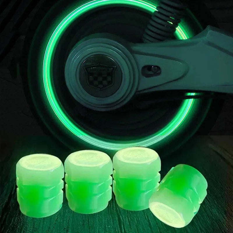 Luminous Fluorescent Tire Valve Caps