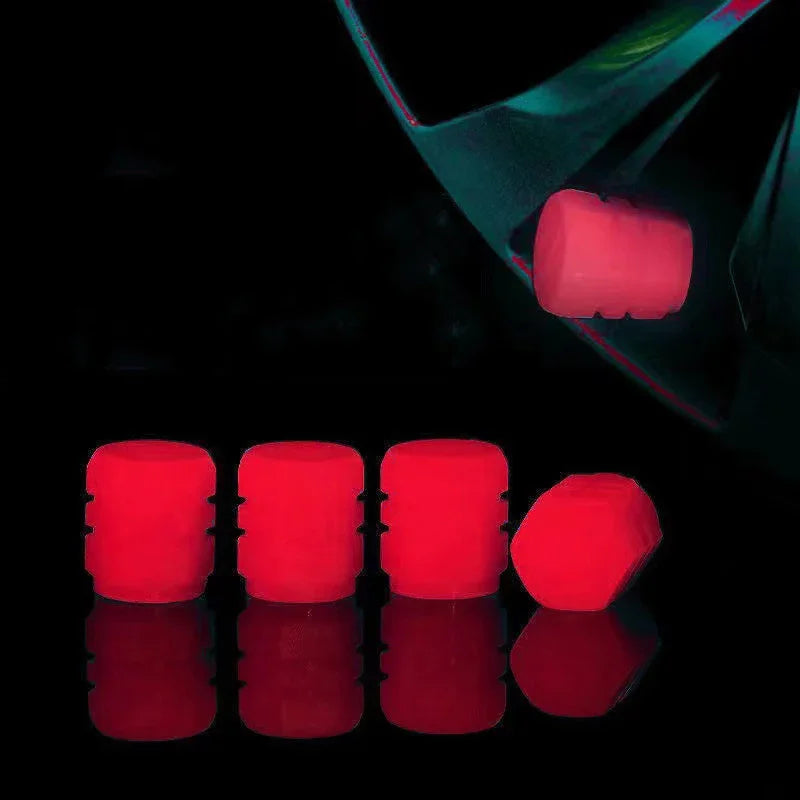 Luminous Fluorescent Tire Valve Caps