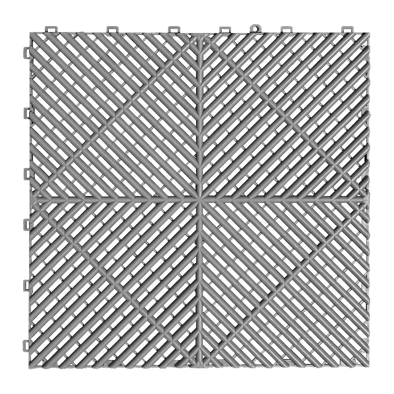 Interlocking Plastic Garage Flooring Tiles (Pack of 25 Tiles)