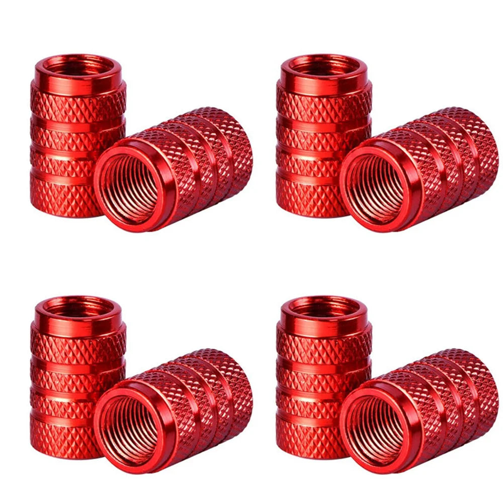 Aluminium Tire Valve Stem Caps (4Pcs) (different colours available)