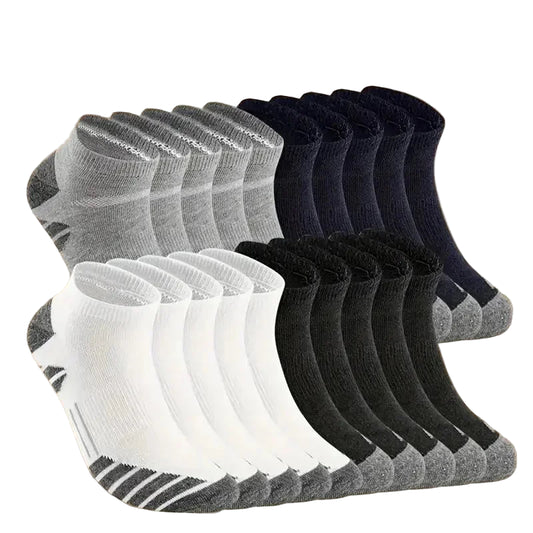 Athletic Ankle Socks – Cushioned Cotton, 1/10/20 Pairs (Unisex)