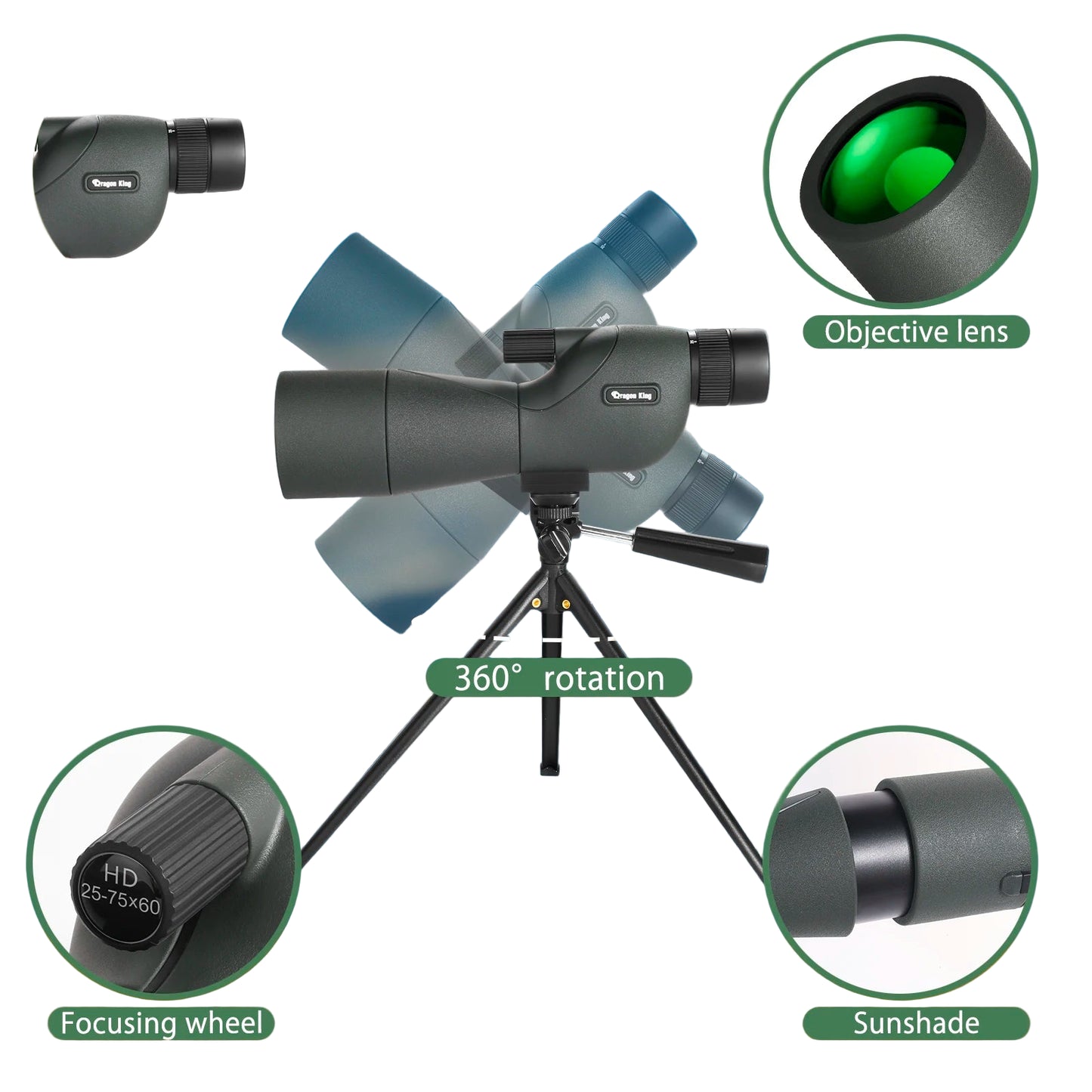 Waterproof Spotting Scope with Tripod